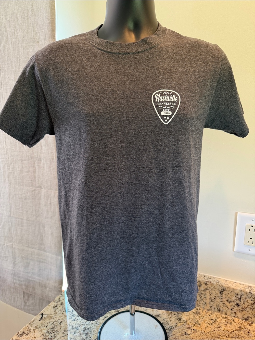 Port and Company Charcoal Gray Nashville Tennessee Short Sleeve Tee